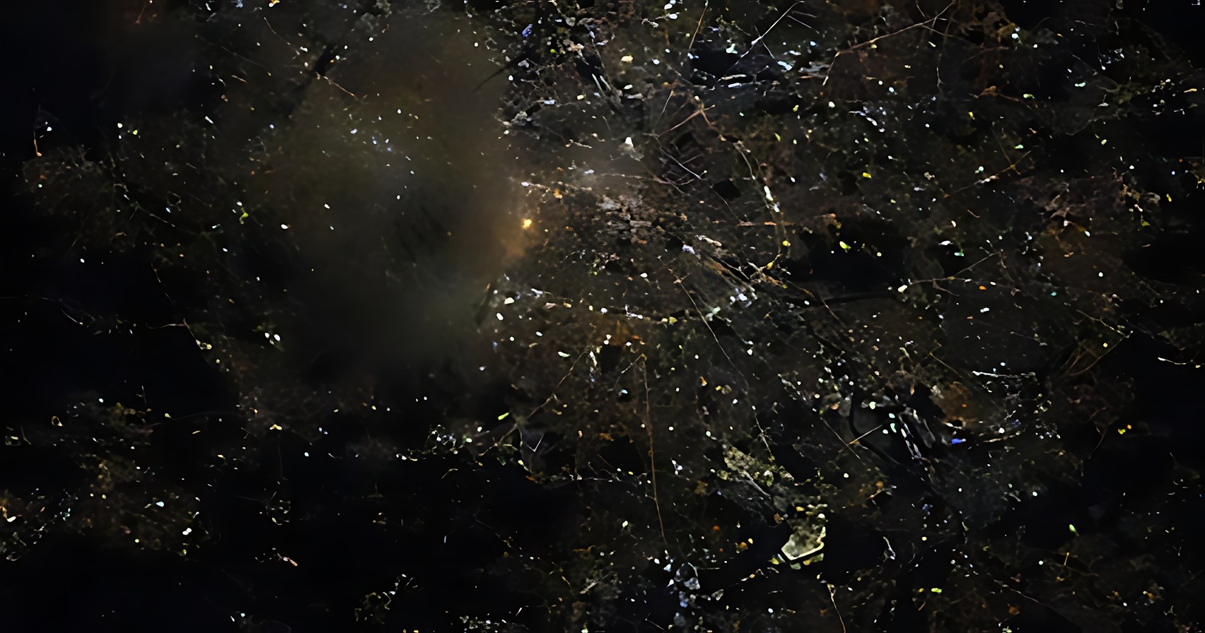 After Crisp: individual streetlights and roads resolve as distinct points and lines.